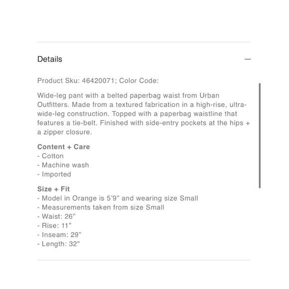 Urban Outfitters // Bennie Paperbag Wide Leg🌛 - Picture 5 of 11